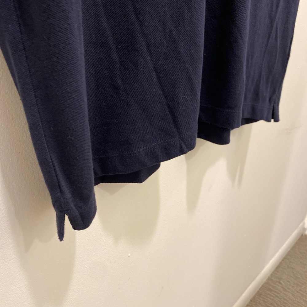 Banana Republic Mens Navy Blue Organic Cotton Pique Polo Shirt Large NEW - Picture 4 of 9